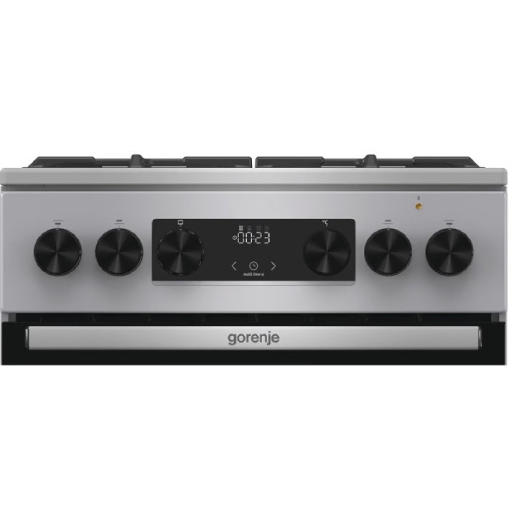 Плита Gorenje комбінована, 70л, 50x60см, дисплей, чавун, нерж