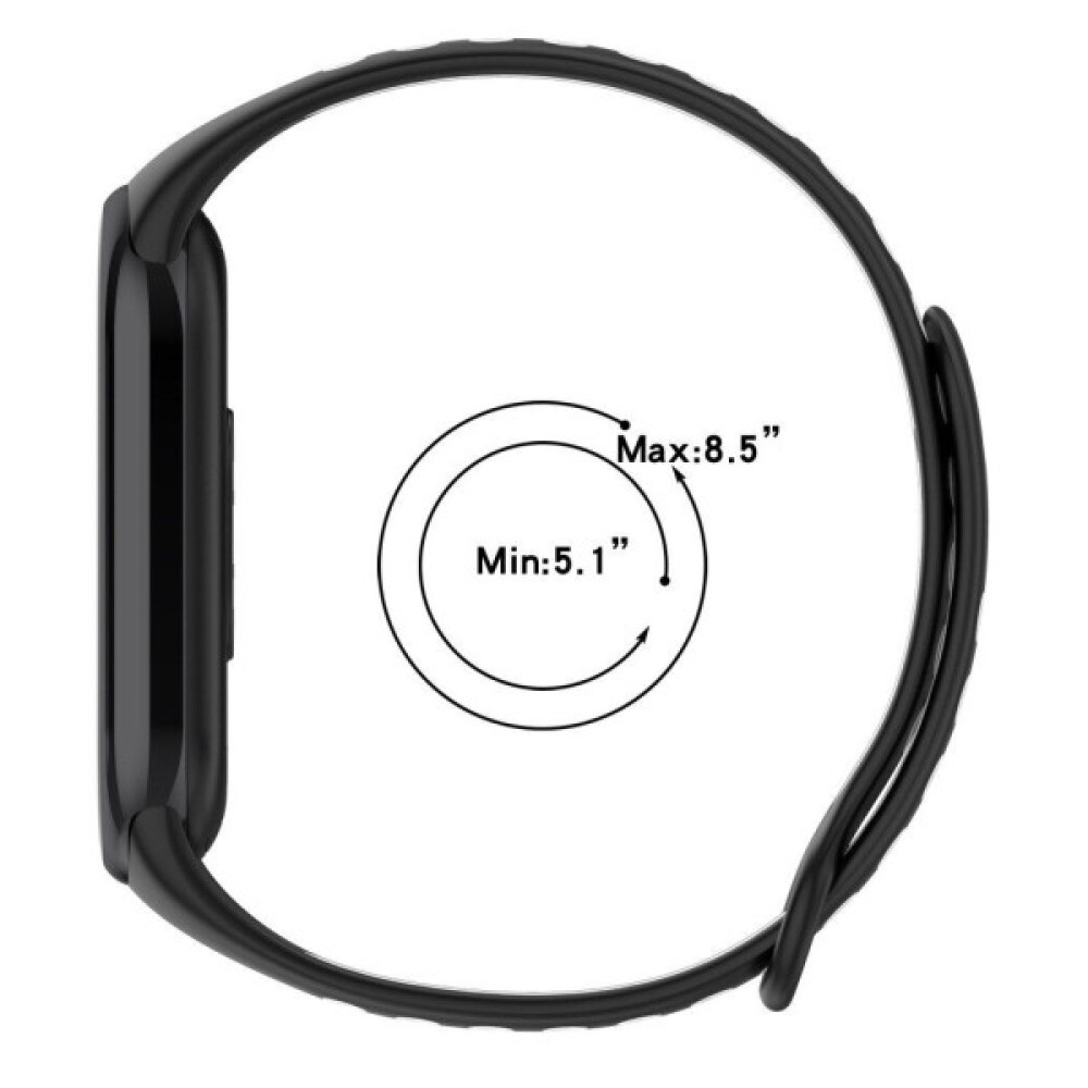 Ремінець до фітнес браслета BeCover Vents Style для Xiaomi Mi Smart Band 8 Black-Gray (709415)