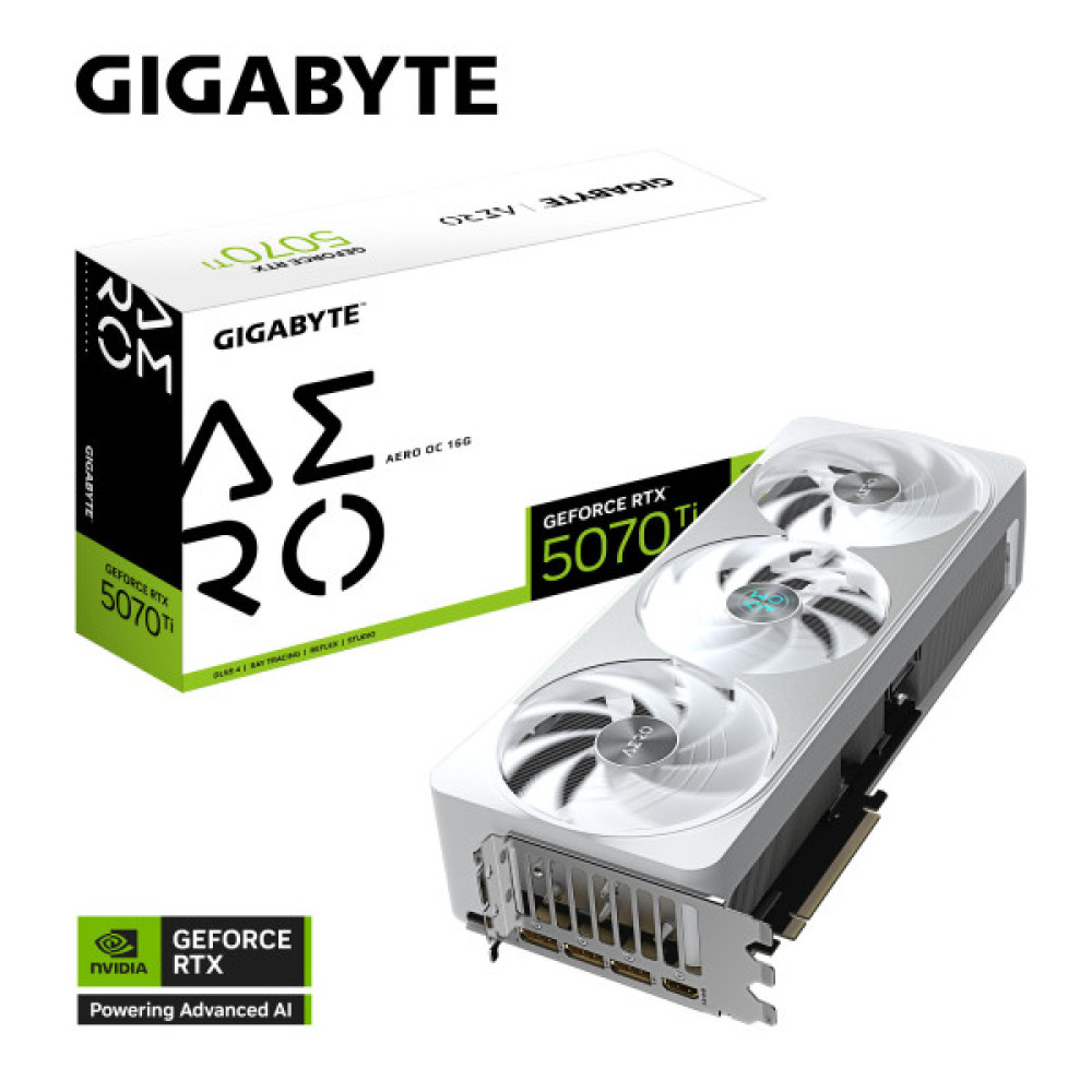 Відеокарта GIGABYTE GeForce RTX 5070 Ti 16GB GDDR7 AERO OC