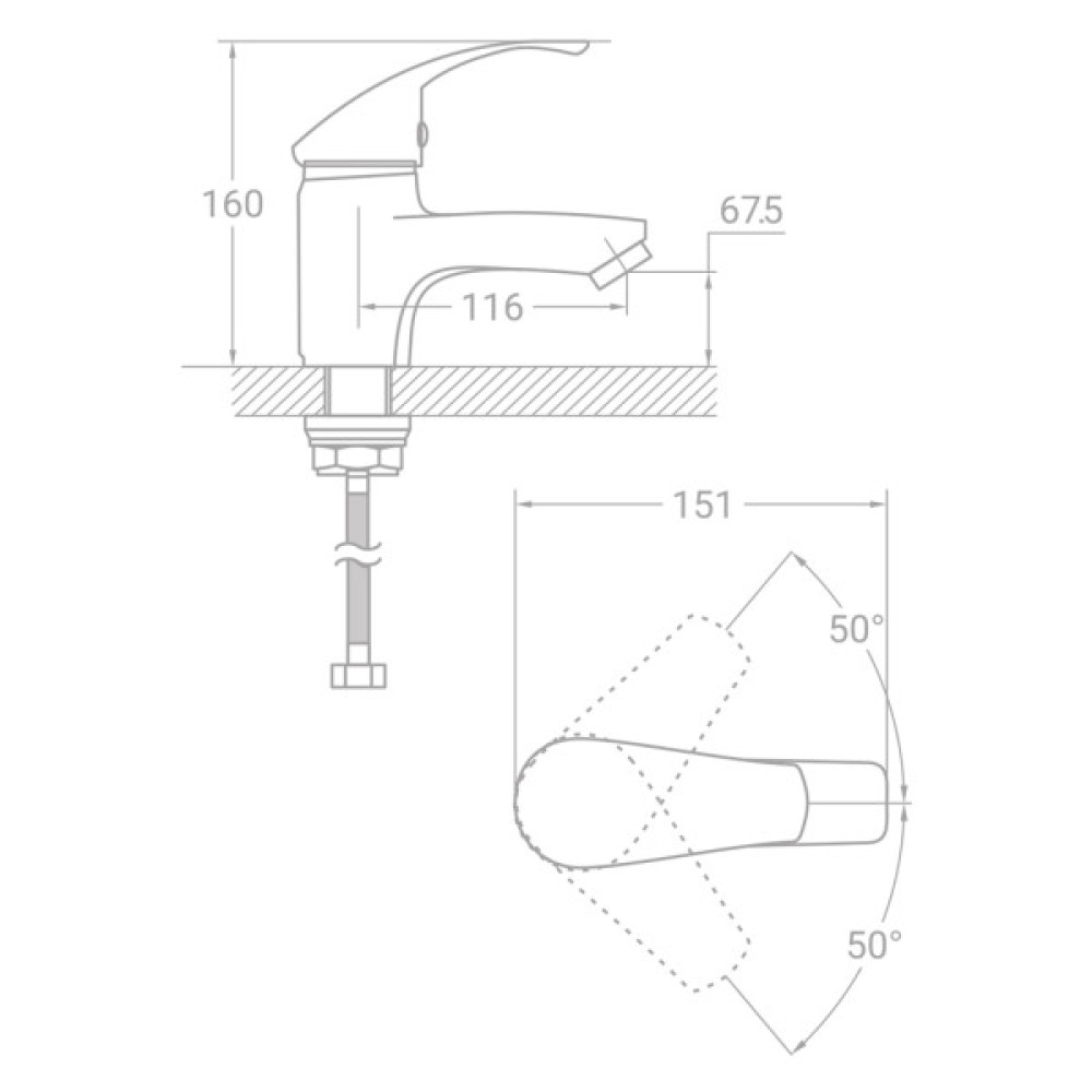 Змішувач TAU SL-2A143C (9840000)