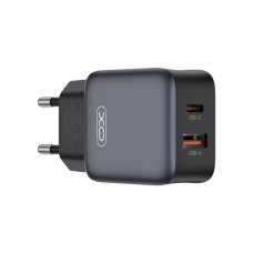 Зарядний пристрій XO L156 USB-C PD30W + USB-A QC3.0 Black (L156.black)