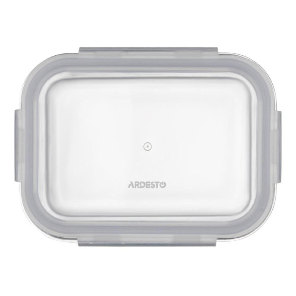 Харчовий контейнер Ardesto Gemini прямокутний, 0.66л, боросилікатне скло, прозорий (AR1260BRC)