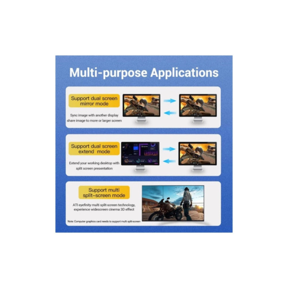 Кабель мультимедійний DisplayPort M to DisplayPort M 3.0m black Vention (HCCBI)