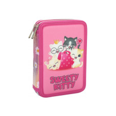 Пенал Cool For School 2 відділення з відворотами Рожевий (CF87281)