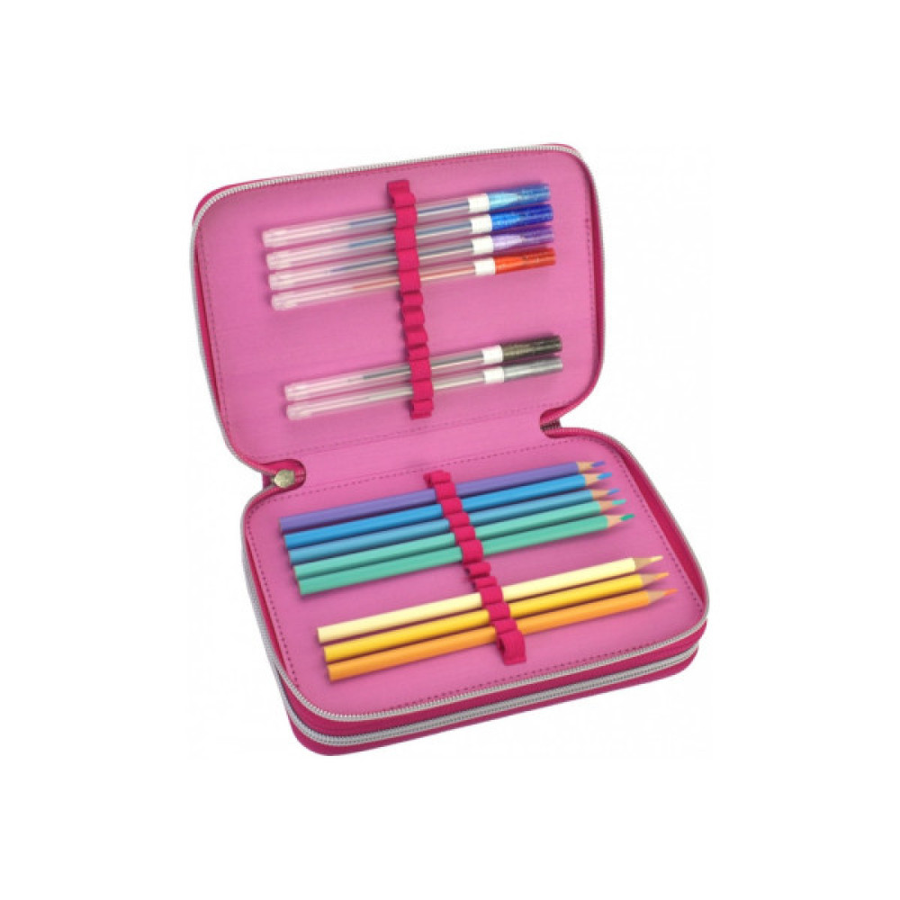 Пенал Cool For School 2 відділення з відворотами Рожевий (CF87281)