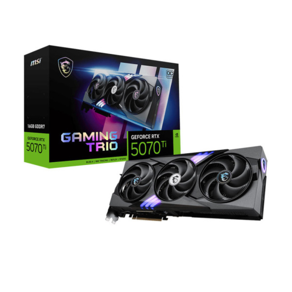 Відеокарта MSI GeForce RTX 5070 Ti 16GB GDDR7 GAMING TRIO OC