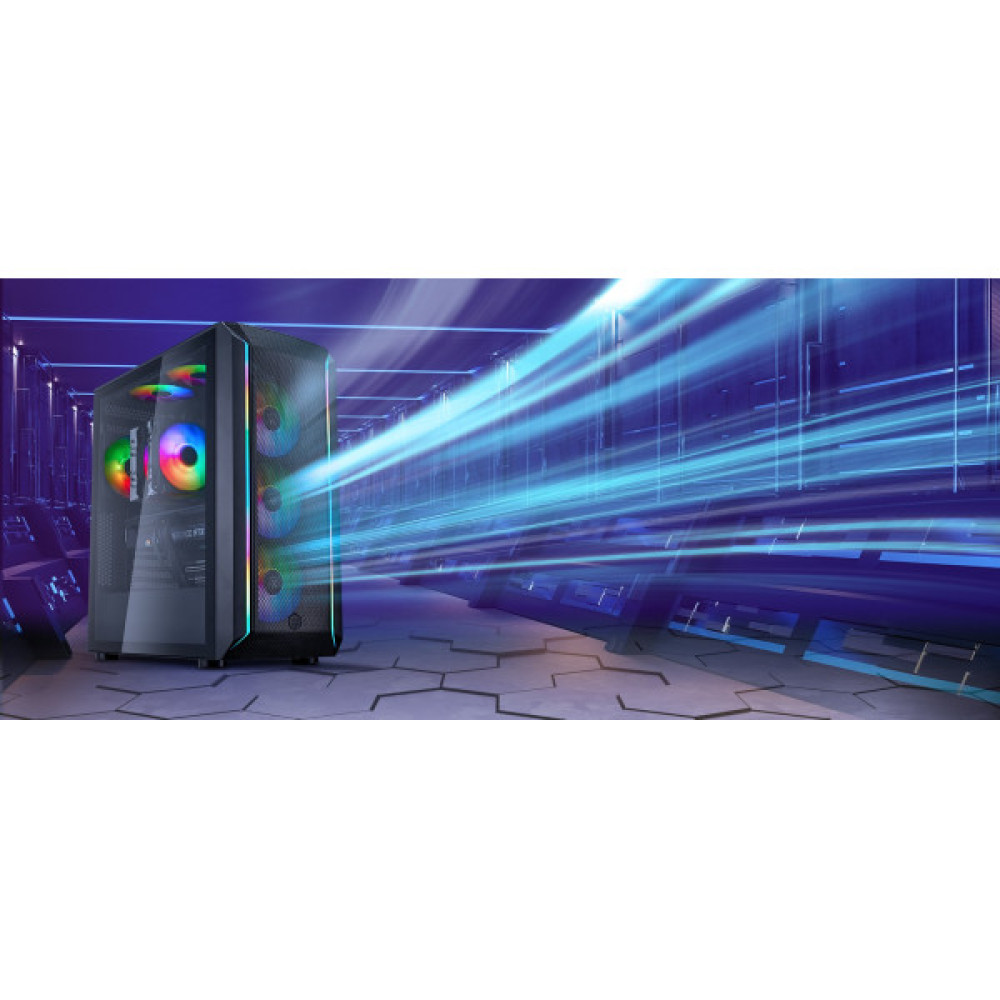 Корпус SilverStone Fara FA511Z-BG без БЖ, 2xUSB3.0, 3x120мм, ARGB VGA 360мм, LCS ready, TG Side Panel, ATX, чорний