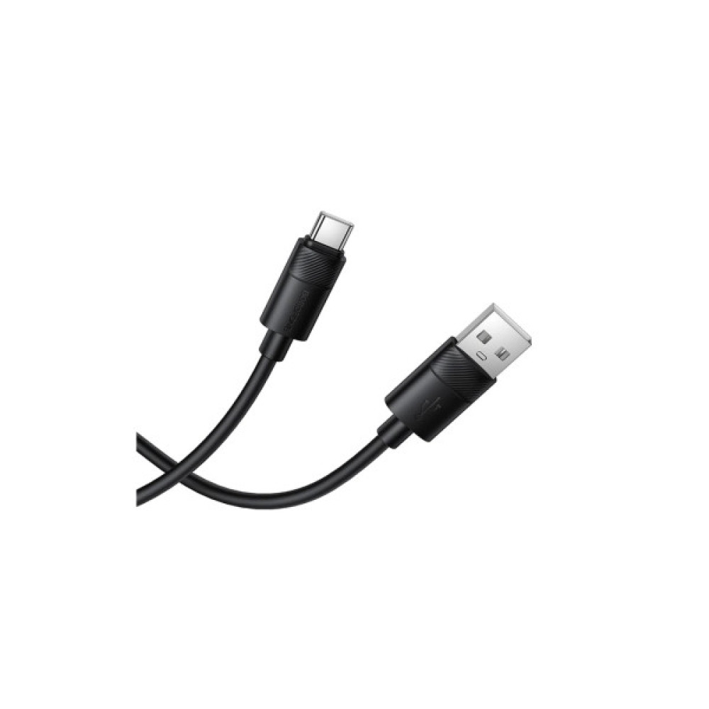 Дата кабель USB 2.0 AM to USB-C 1.0m silicone BX123 Leya black BOROFONE (6941991124211)