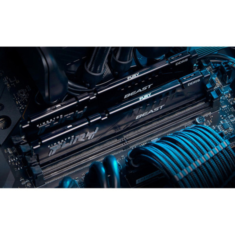 Модуль пам'яті для комп'ютера DDR5 64GB (2x32GB) 6000 MHz Beast EXPO Black Kingston Fury (ex.HyperX) (KF560C36BBE2K2-64)