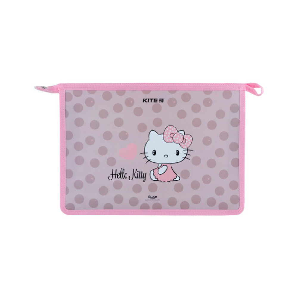 Папка на блискавці Kite A4+ на блискавці Hello Kitty (HK24-428)