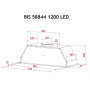 Витяжка кухонна Perfelli BIS 58844 WH 1200 LED Витяжка кухонна Perfelli BIS 58844 WH 1200 LED
