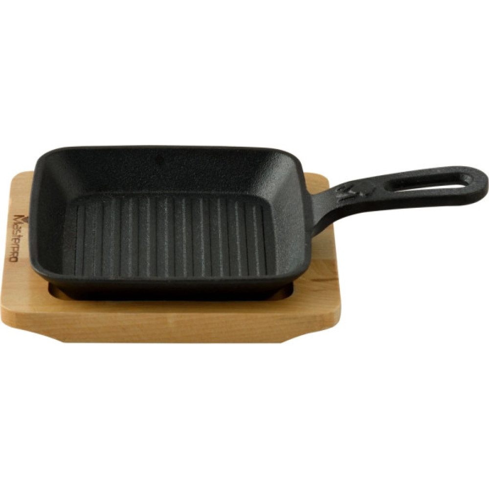 Сковорода MasterPro Foodies сook&share, 13.7x22.2 см з серверувальною дошкою (BGMP-3808-EM)