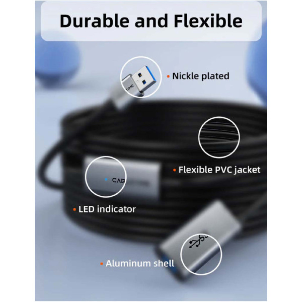 Дата кабель USB 3.0 AM/AF 20.0m active Cabletime (CA915194)