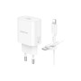 Зарядний пристрій BOROFONE BA82A Platinum USB-C PD25W + cable USB-C to Lightning White (6941991112263)