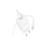 Зарядний пристрій BOROFONE BA82A Platinum USB-C PD25W + cable USB-C to Lightning White (6941991112263)