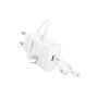 Зарядний пристрій BOROFONE BA82A Platinum USB-C PD25W + cable USB-C to Lightning White (6941991112263)