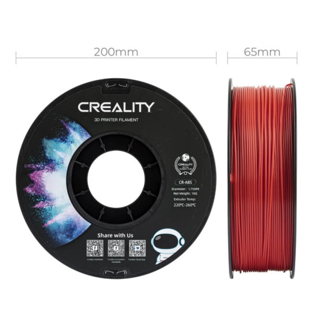 Пластик для 3D-принтера Creality ABS 1кг, 1.75мм, red (3301020032)