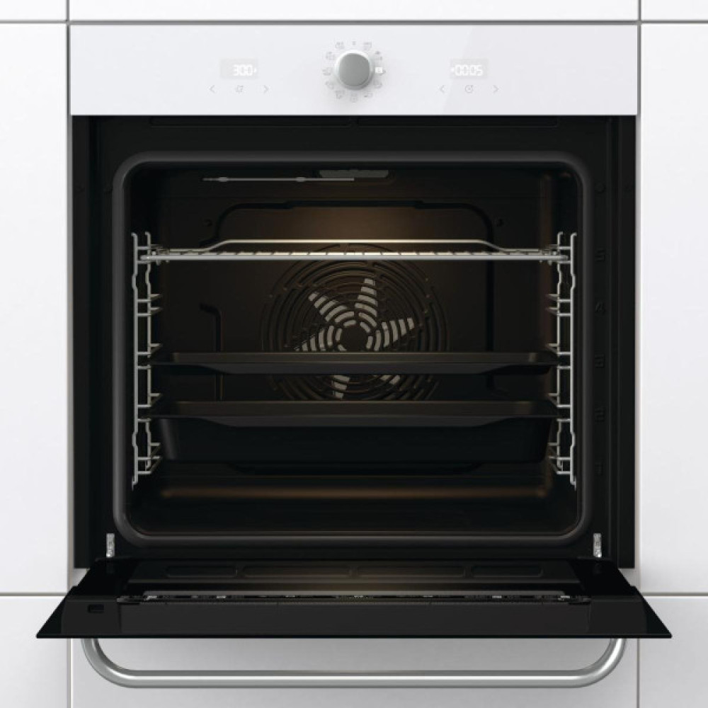 Духова шафа Gorenje електрична, 77л, A, пара, дисплей, макс.темпер.-300,  білий