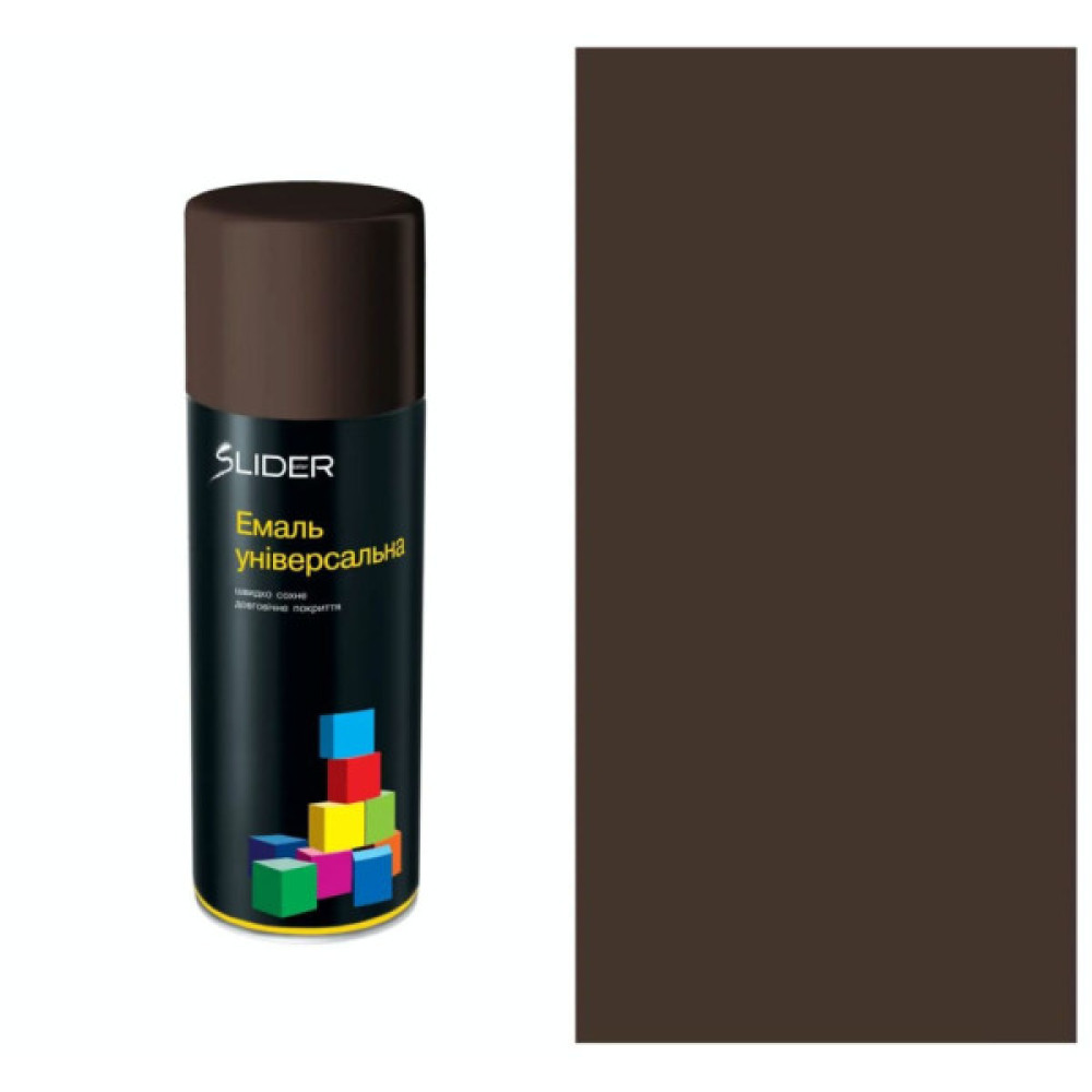Аерозольна фарба для автомобіля SLIDER 8017 темно-коричнева МАТ, 400мл (000023347)