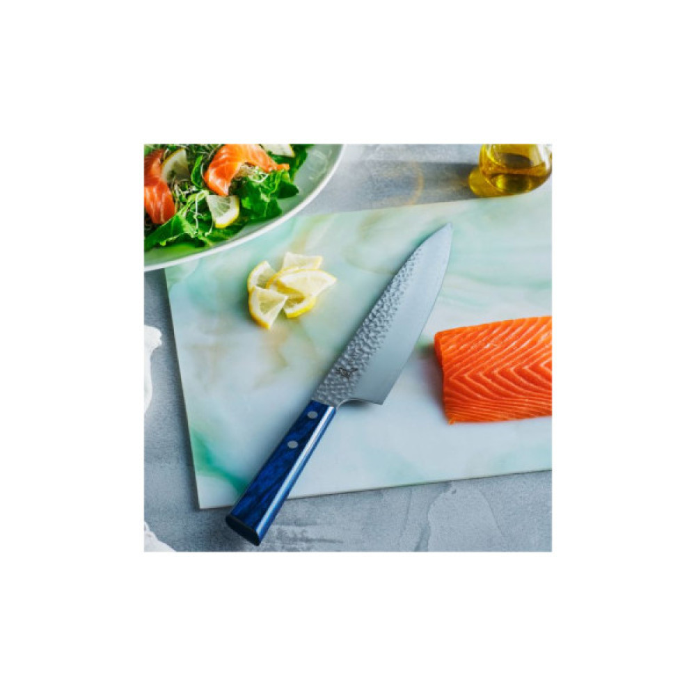 Кухонний ніж Yaxell серія "Blue Breeze" Сантоку 165 мм серія (34601)