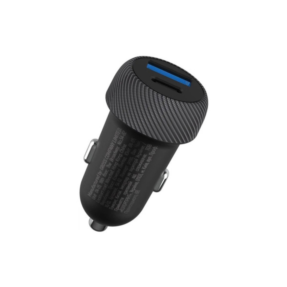 Зарядний пристрій ColorWay USB-C PD35W + USB QC3.0 car adapter (CW-CHA064PD-BK)
