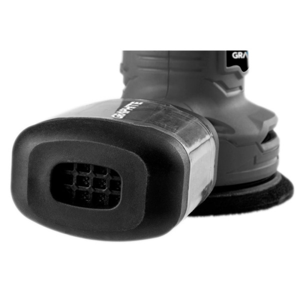 Шліфмашина ексцентрикова GRAPHITE 300Вт 125мм 7000-13000об/хв орбіта 1мм 1.21кг