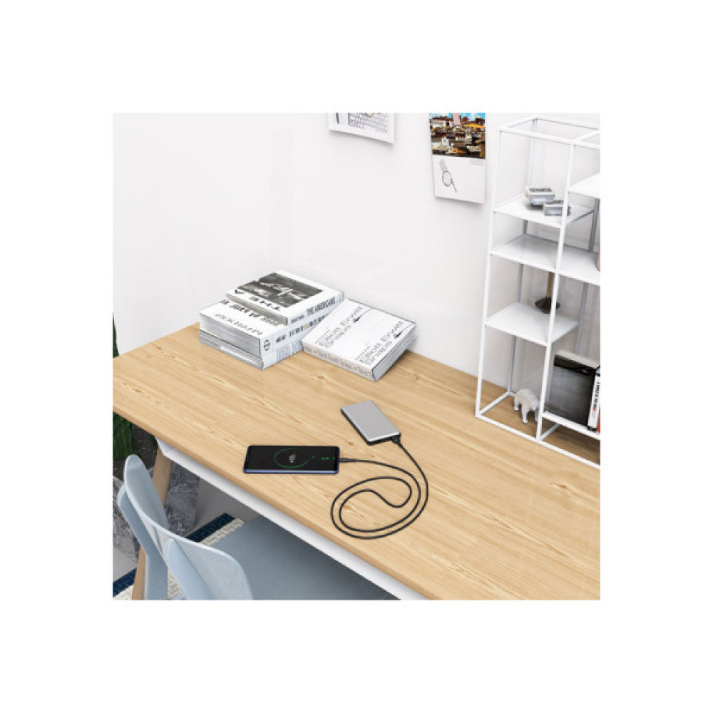 Дата кабель USB 2.0 AM to USB-C 1.0m 3A silicone BX30 black BOROFONE (6931474706928)