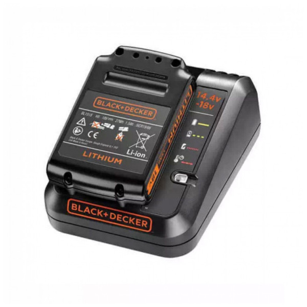 Зарядний пристрій для акумуляторів інструменту Black&Decker 14.4V, 18V, струм 1A (BDC1A15)