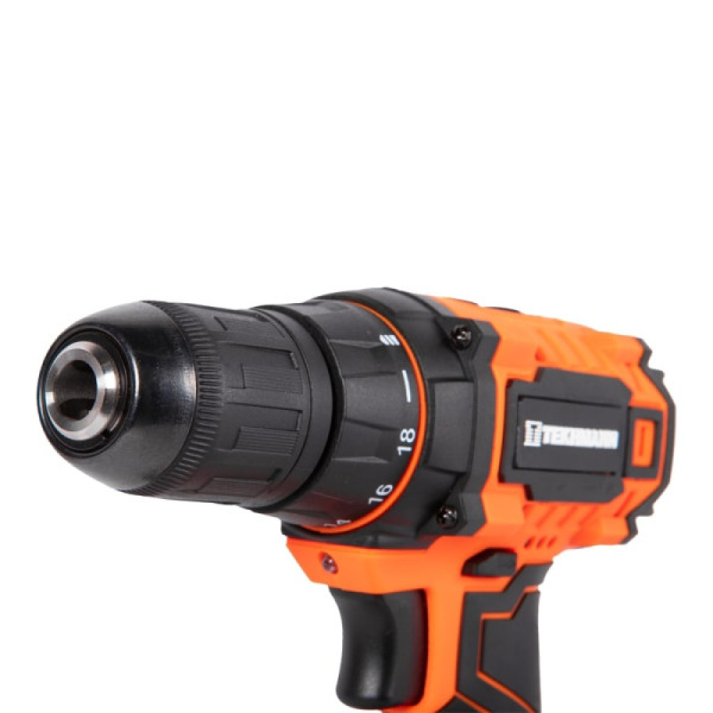 Шурупокрут-дриль акумуляторний Tekhmann TCD-18 LIW 18В 2х2А·год 28Нм 0-350·1300об/хв 1.3кг кейс