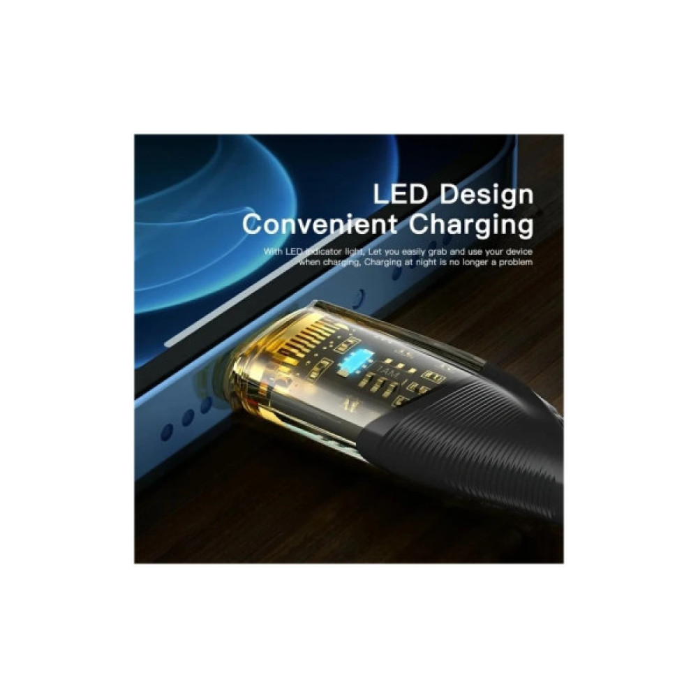 Дата кабель USB-C to Lightning 1.0m 3A black Essager (EXCTL-XJ01-P)