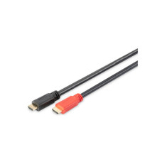 Кабель мультимедійний HDMI M to HDMI M 10.0m 4K Amplifier Digitus (AK-330118-100-S)