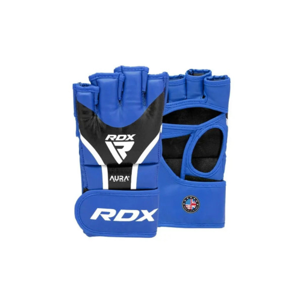 Рукавички для MMA RDX Aura Plus T-17 Blue/Black S (GGR-T17UB-S+)