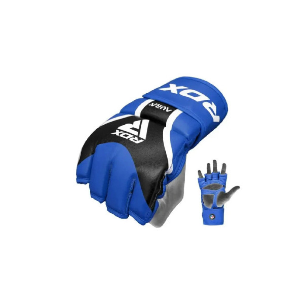 Рукавички для MMA RDX Aura Plus T-17 Blue/Black S (GGR-T17UB-S+)