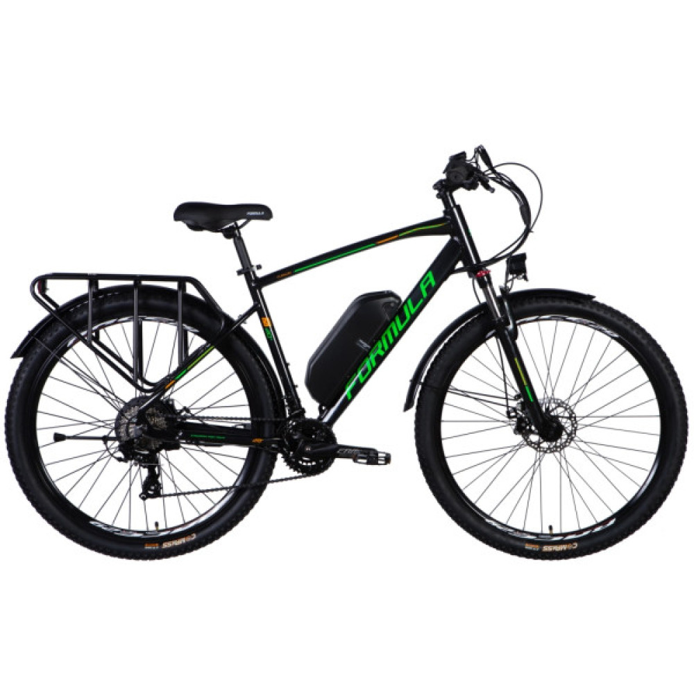 Електровелосипед Formula 28" eCURSOR MAN DD рама-20" 48B 12,5А*г 500Вт чорно-зелений 2025 (ELB-FR-28-020)
