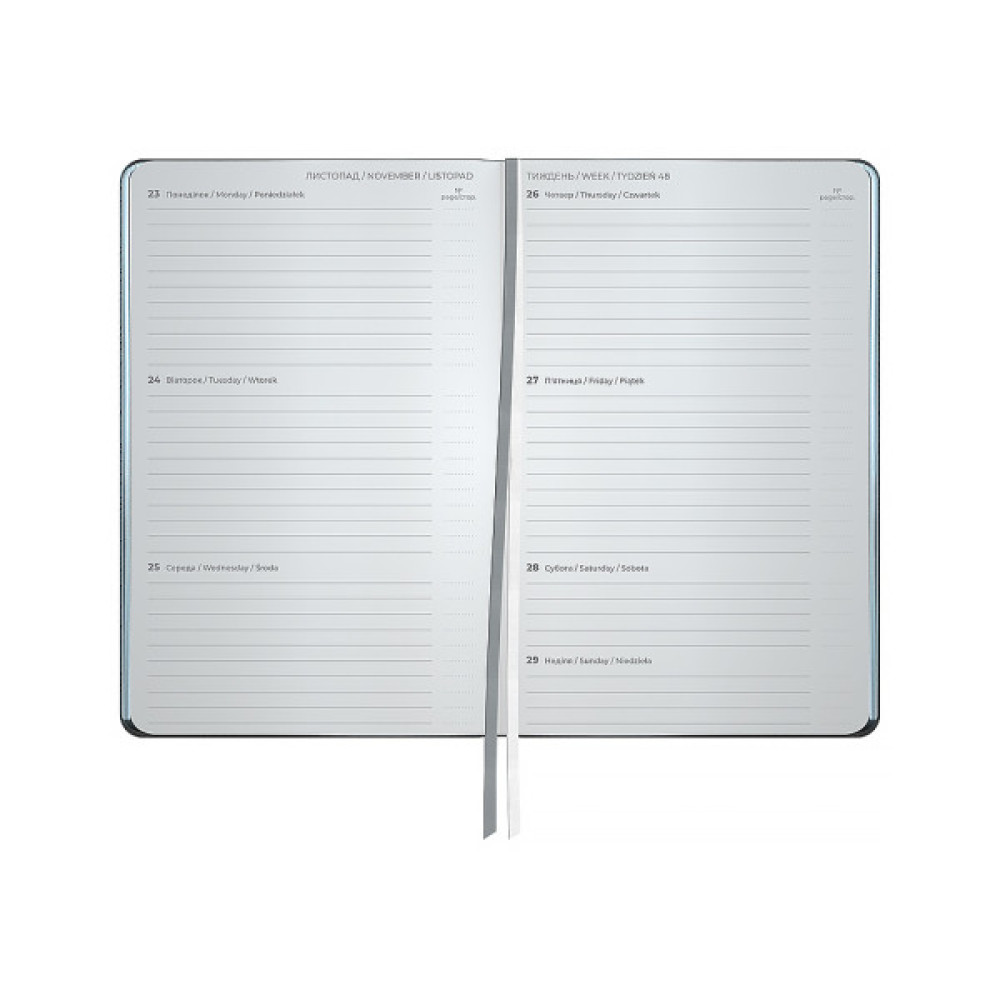 Тижневик Axent датований 2026 Partner City Soft 125х195, сірий (8521-26-06-A)