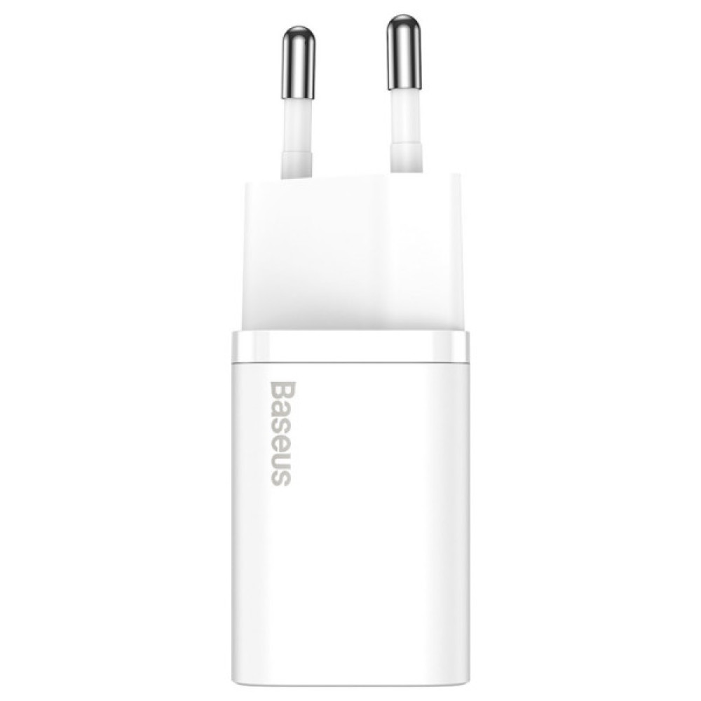 Зарядний пристрій Baseus Super Si 1C 20W With Simple Wisdom Data Cable Type-C/iP White (TZCCSUP-B02)