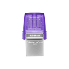 Накопичувач Kingston  128GB USB 3.2 Type-A Gen1 + Type-C DT microDuo 3C R200MB/s