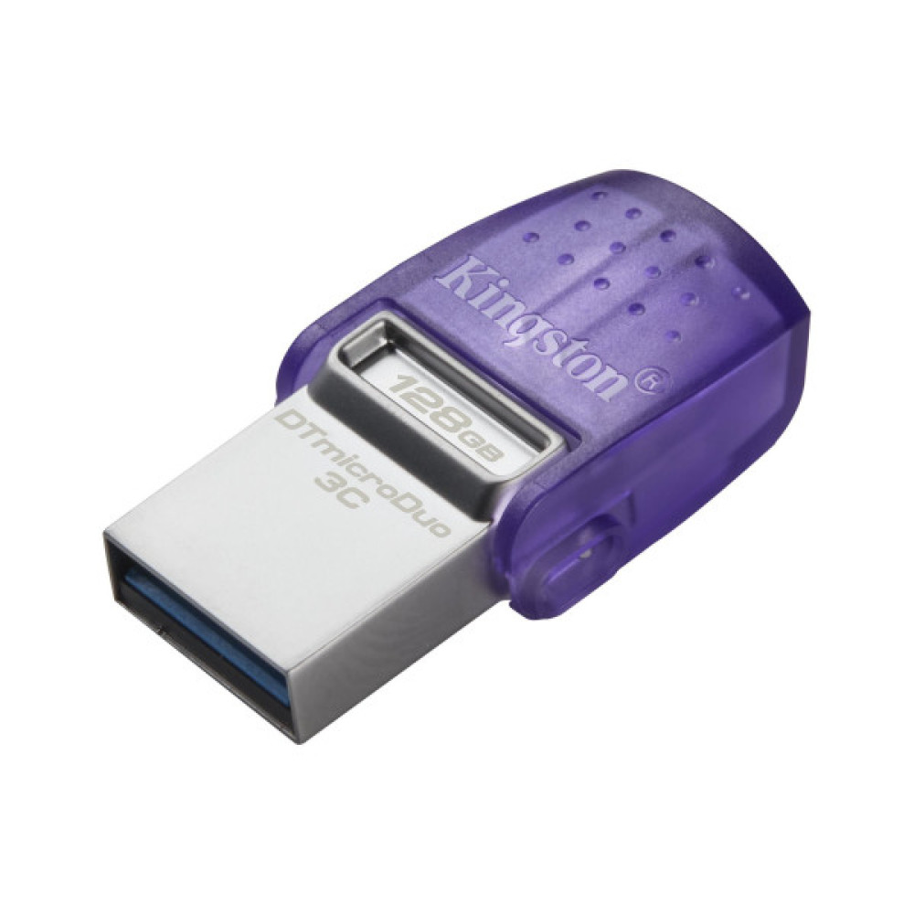 Накопичувач Kingston  128GB USB 3.2 Type-A Gen1 + Type-C DT microDuo 3C R200MB/s