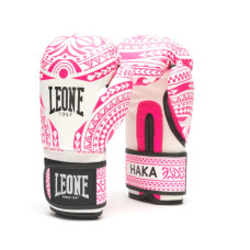 Боксерські рукавички Leone GN329 Haka White/Pink 10 oz (GN329_White/Pink_10oz)