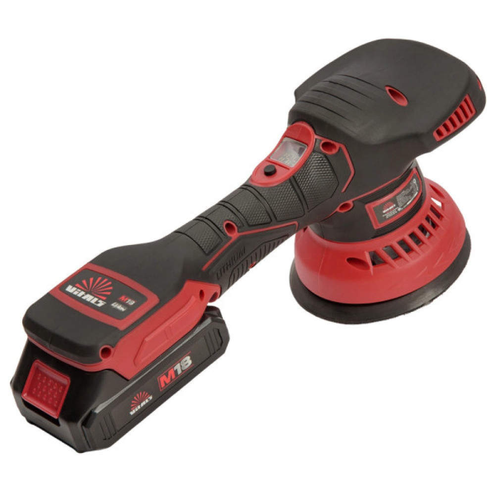 Шліфувальна машина Vitals Master, PS 1812c BL Kit, 18V, 2Ah, 125мм, 0–5500об/хв, ЗП, 1.59кг (243620)
