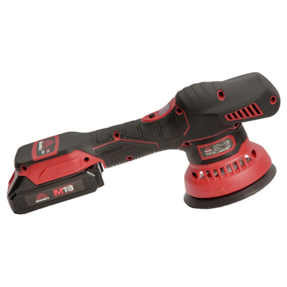 Шліфувальна машина Vitals Master, PS 1812c BL Kit, 18V, 2Ah, 125мм, 0–5500об/хв, ЗП, 1.59кг (243620)