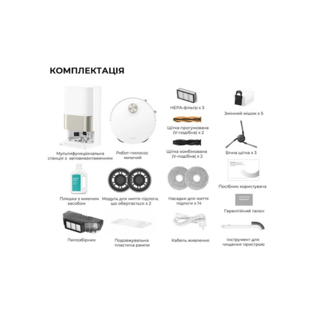 Пилосос Dreame X50 Ultra Complete White (RLX85CE-4-WH)