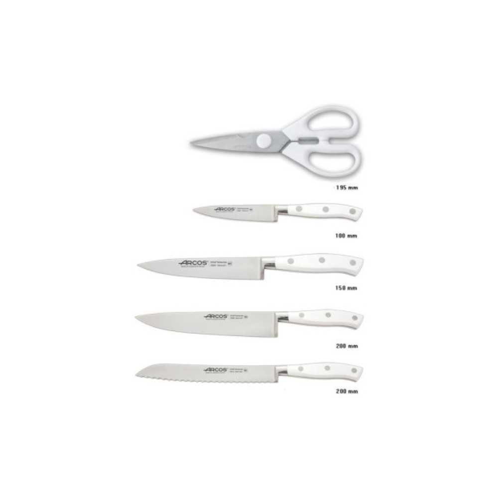 Набір ножів Arcos серія "Riviera White" 5 предметів (235024)