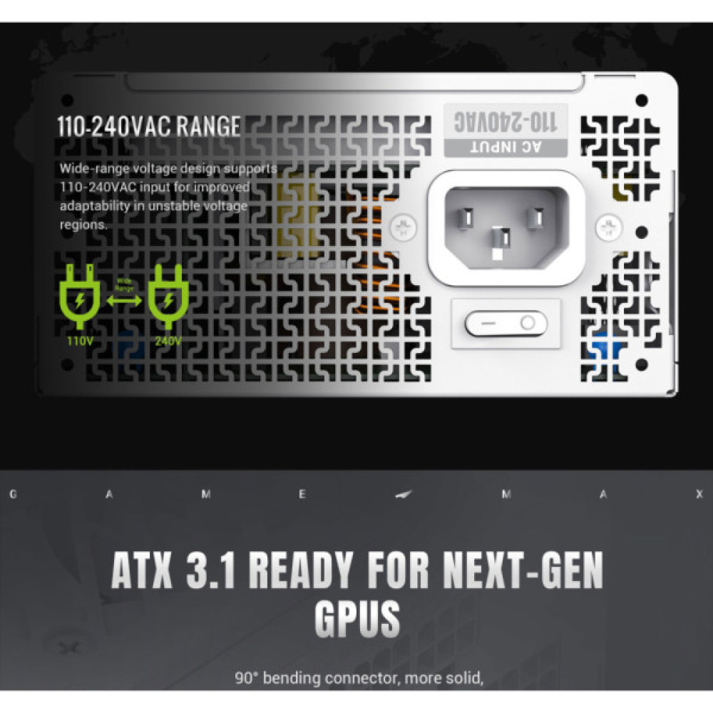 Блок живлення Gamemax 750W (GS 750G WH V25)