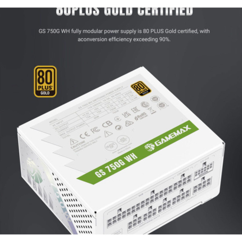 Блок живлення Gamemax 750W (GS 750G WH V25)
