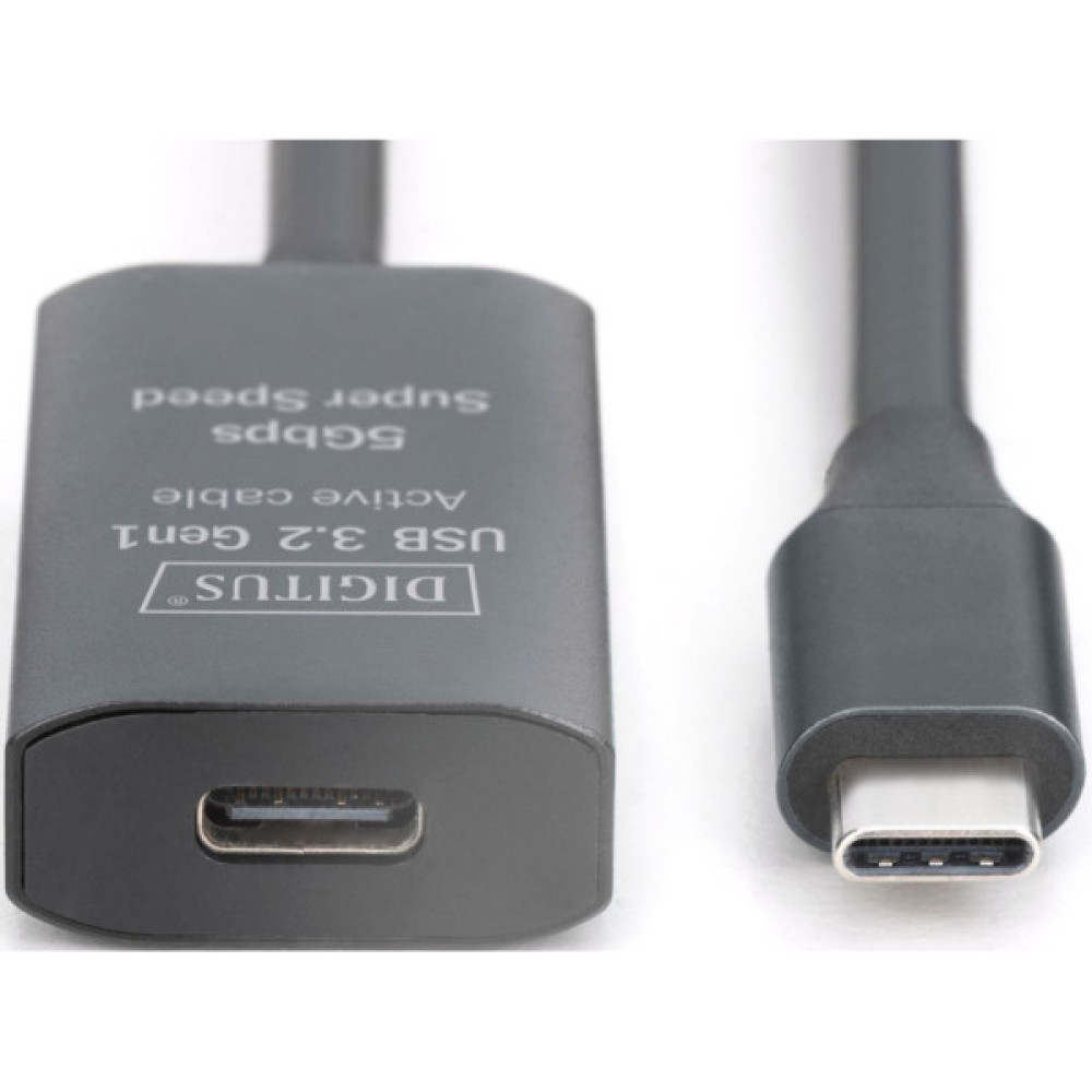 Дата кабель USB-С to USB-C 10.0m M/F USB3.2 Gen1 Active 5G Digitus (DA-73109)