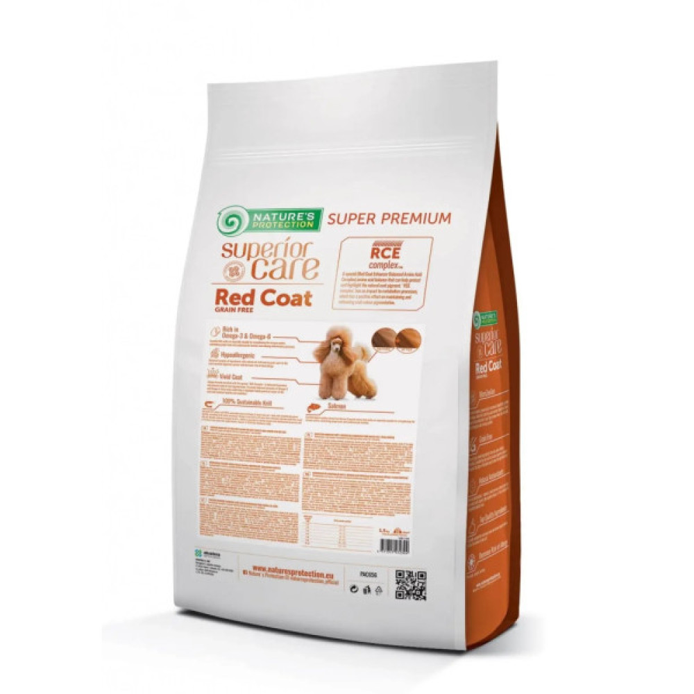 Сухий корм для собак Nature's Protection Superior Care Red Coat Grain Free Small Breeds Salmon 1.5 кг (NPSC47230)