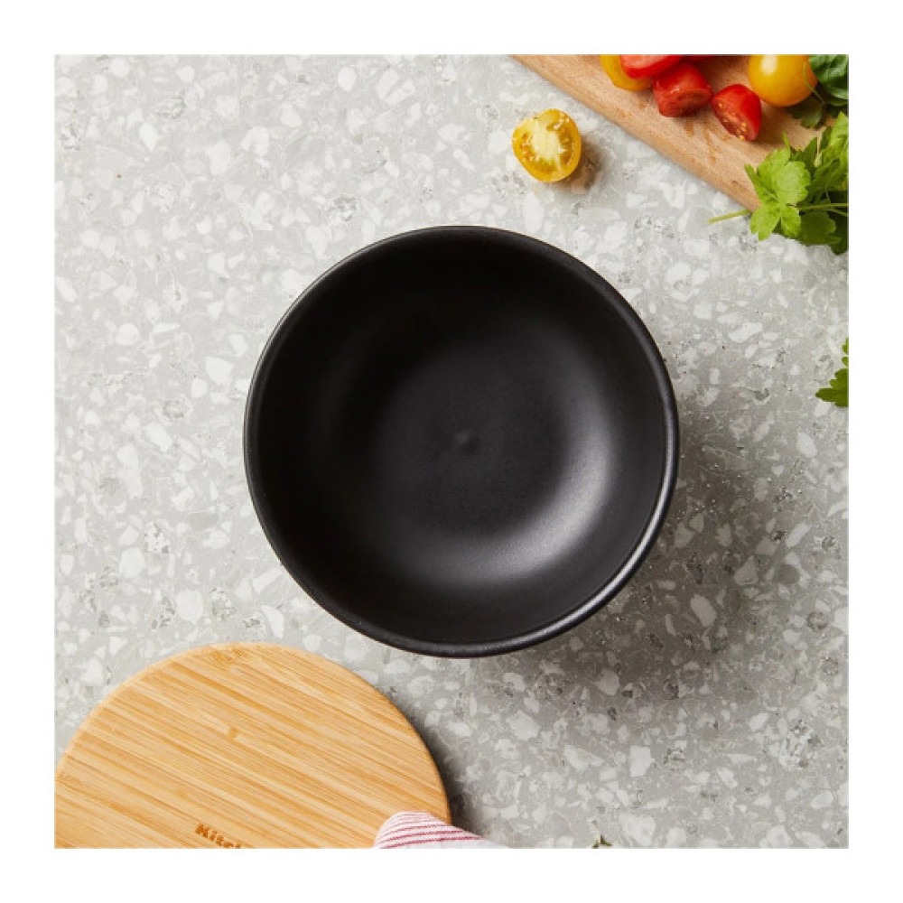 Миска KitchenAid Matte Oven-to-table з чорного керамограніту з кришкою (CC004972-001)