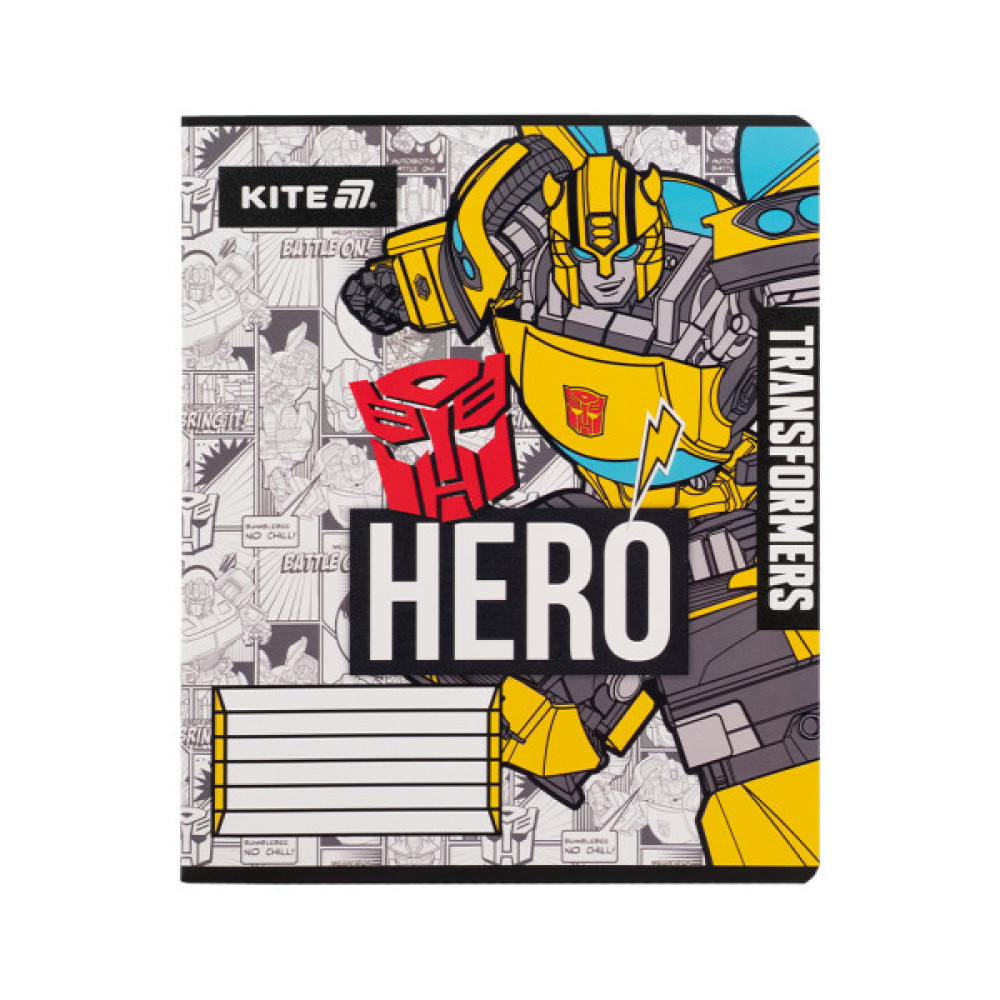 Зошит Kite Transformers, 12 аркушів, клітинка (TF25-232)