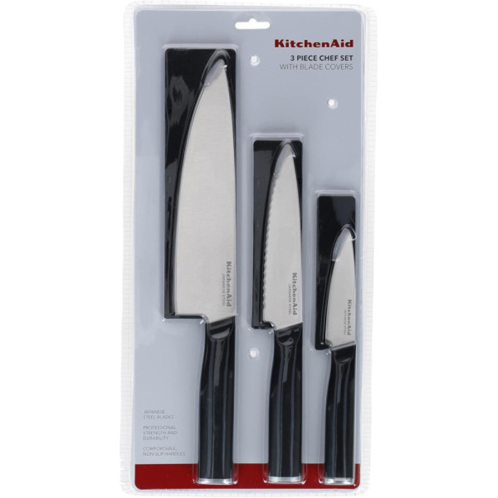 Набір ножів KitchenAid Classic з захисними чохлами, 3 предмети (KEG3PTHEOHOBA)